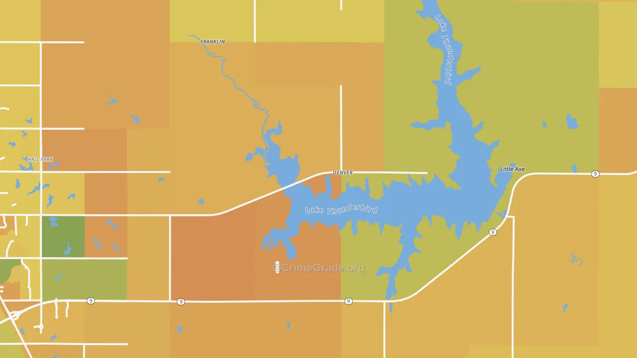 73026, OK Map of Vehicle Theft Rates