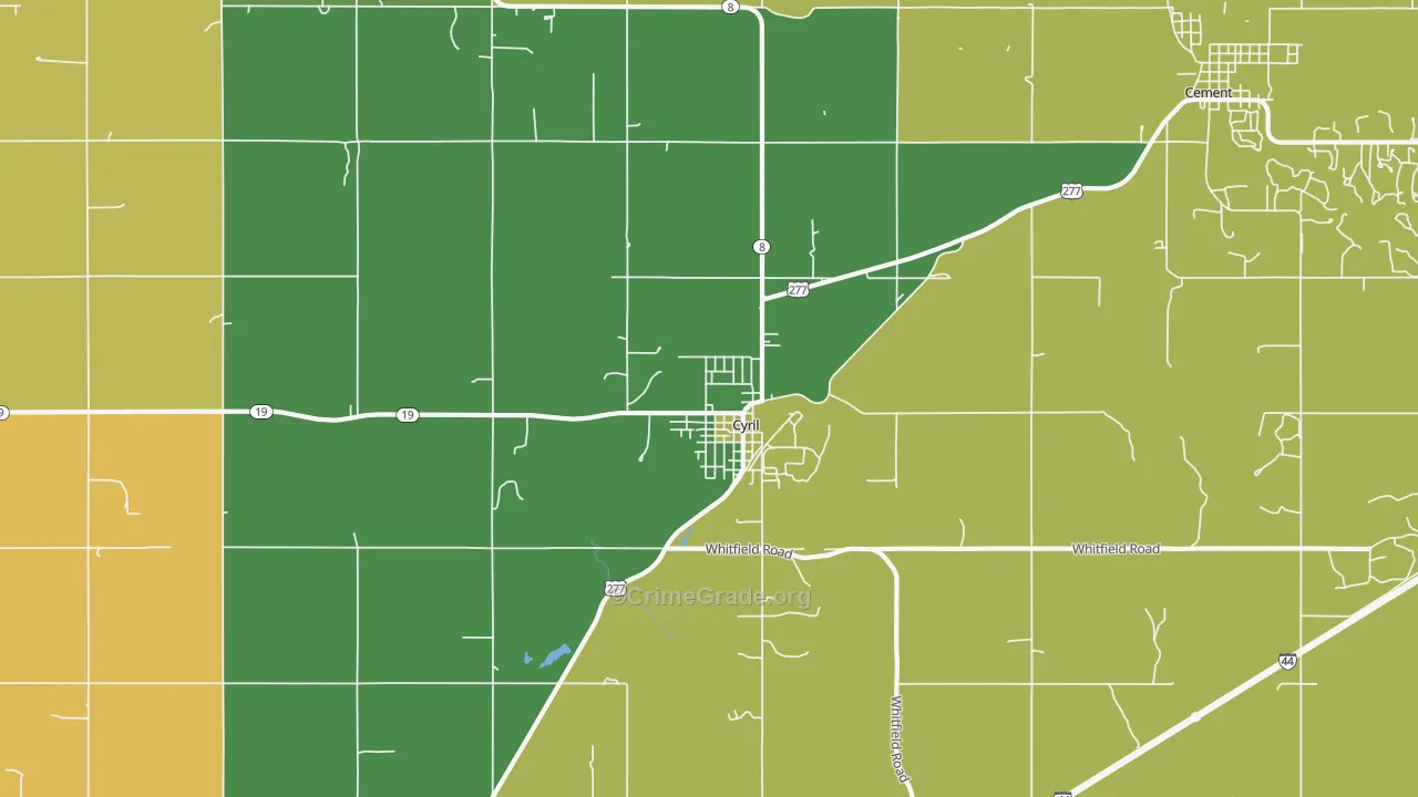 73029, OK Map of Vehicle Theft Rates