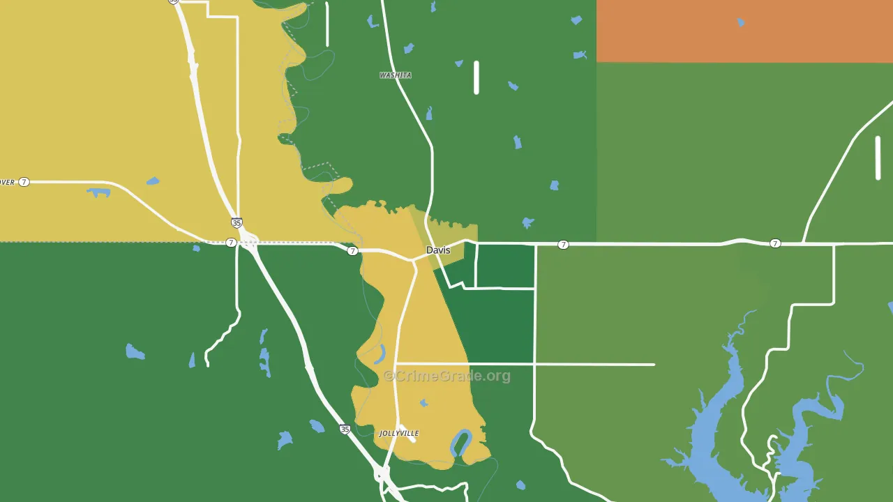 73030, OK Map of Vehicle Theft Rates