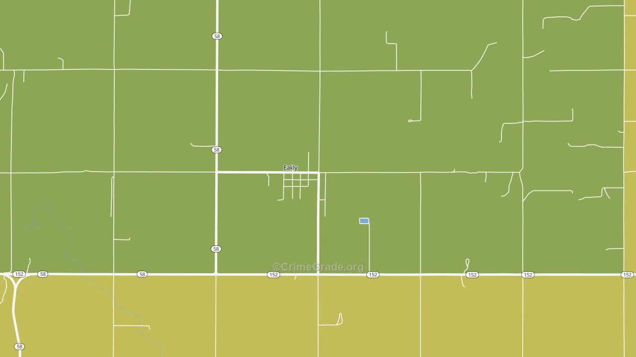 73033, OK Map of Vehicle Theft Rates