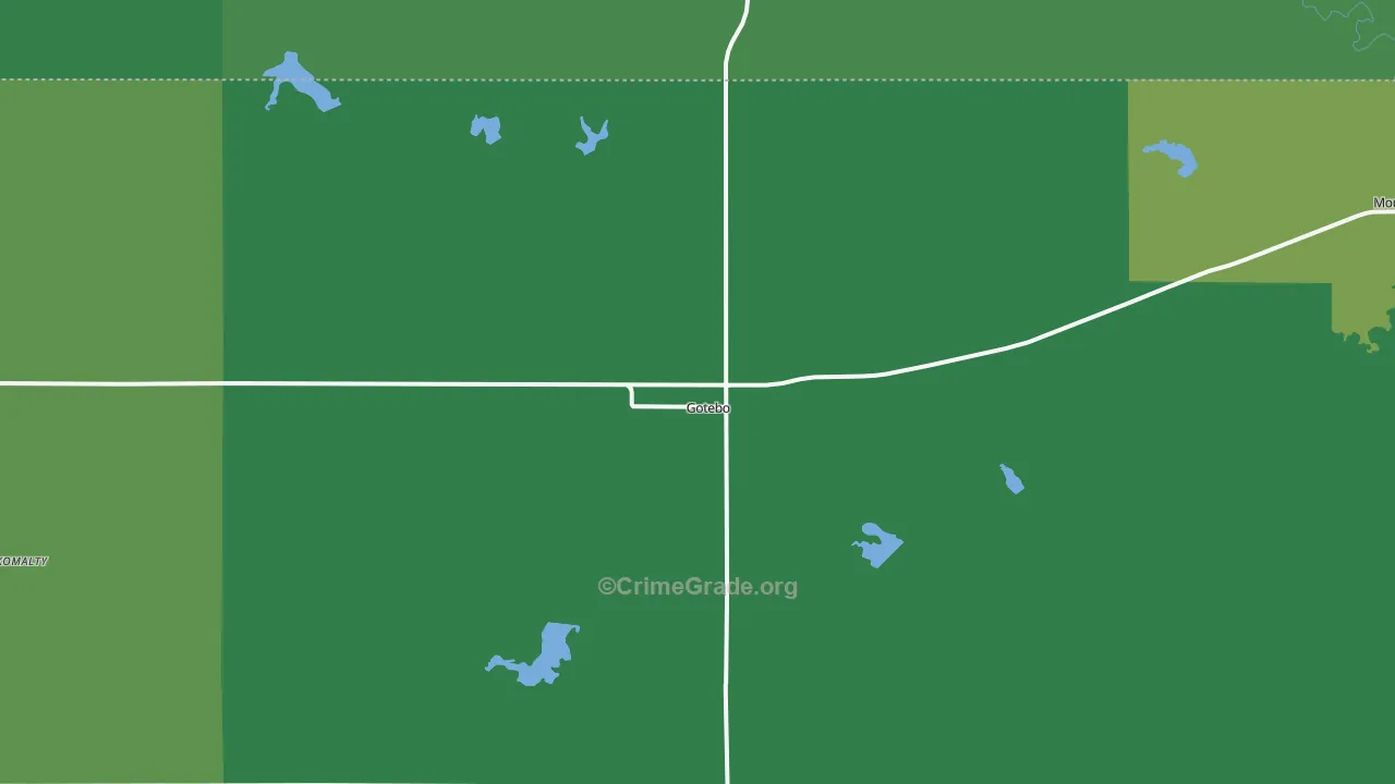 73041, OK Map of Vehicle Theft Rates