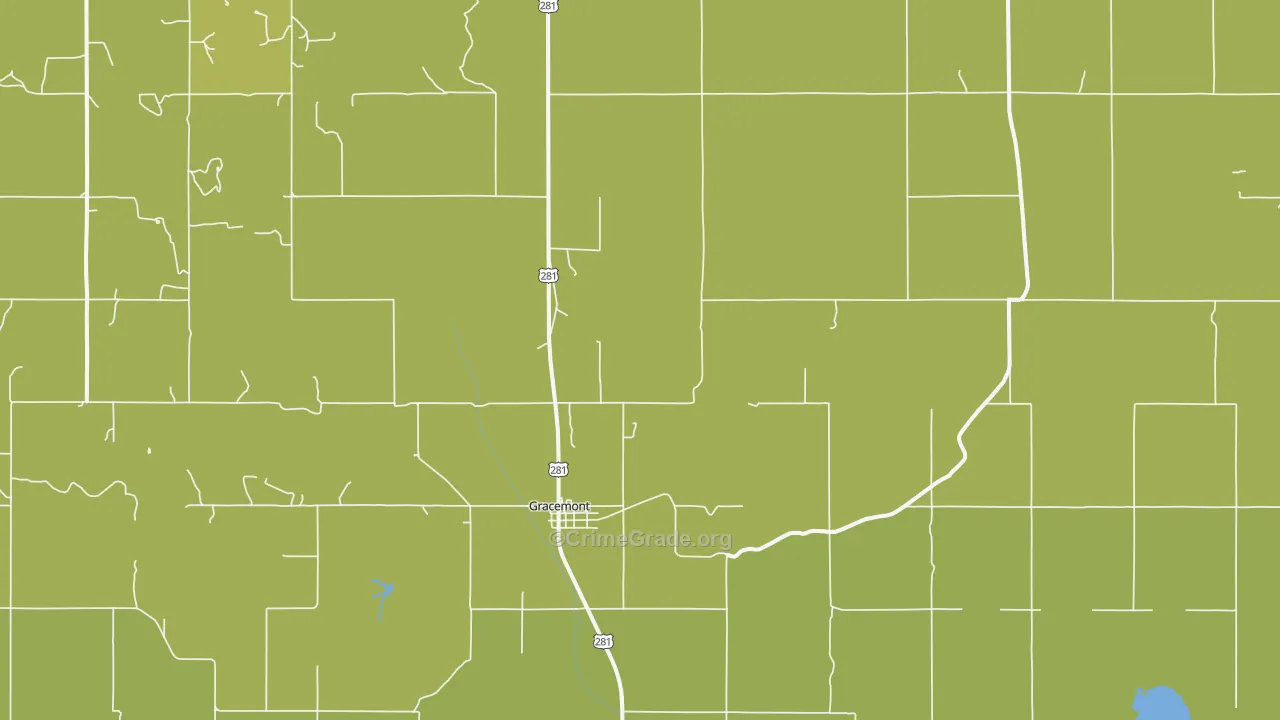 73042, OK Map of Vehicle Theft Rates