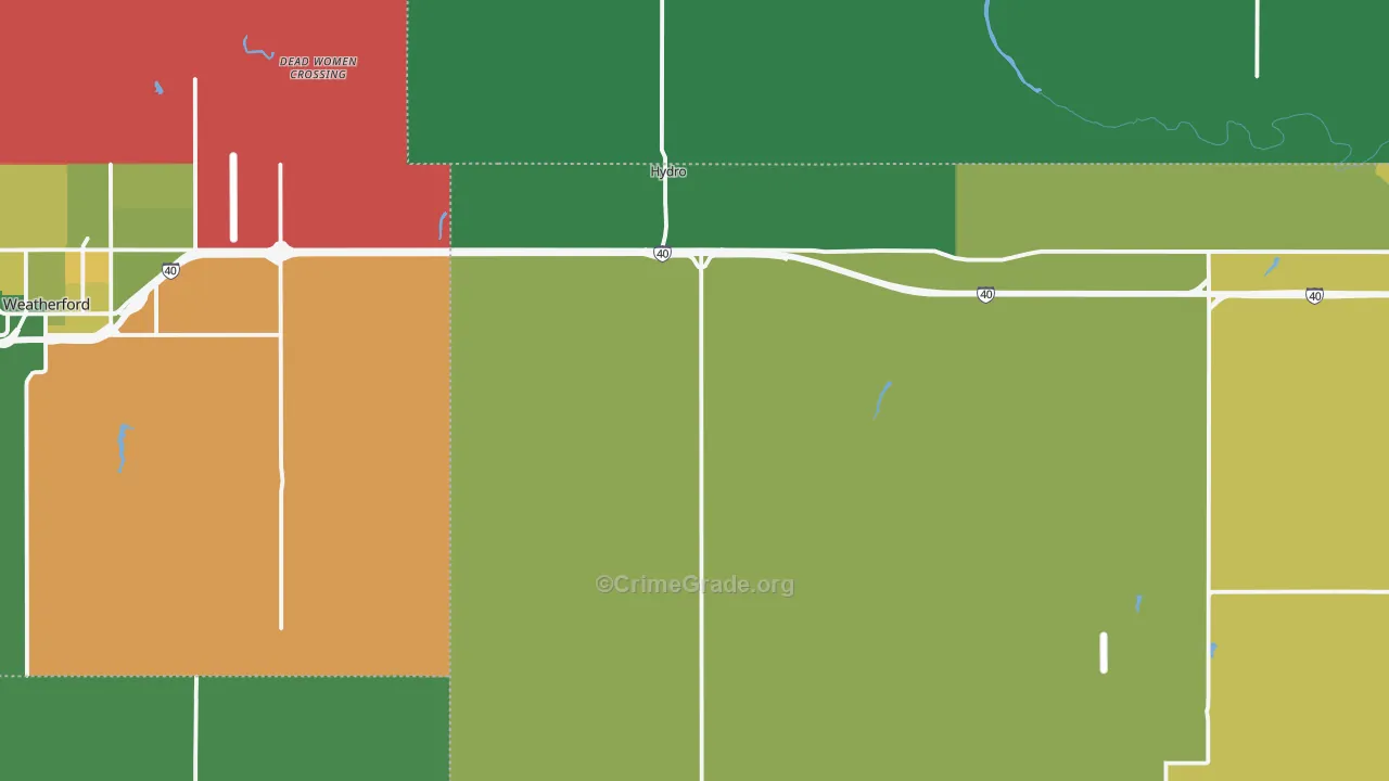 73048, OK Map of Vehicle Theft Rates