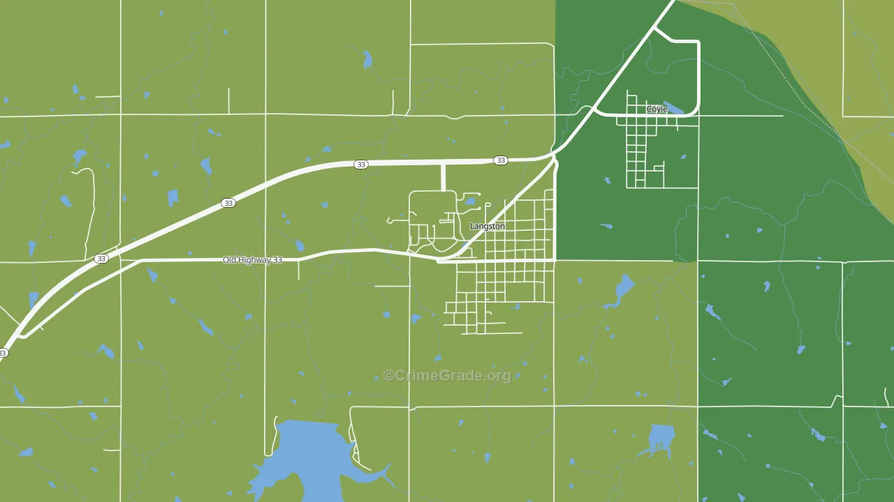 73050, OK Map of Vehicle Theft Rates
