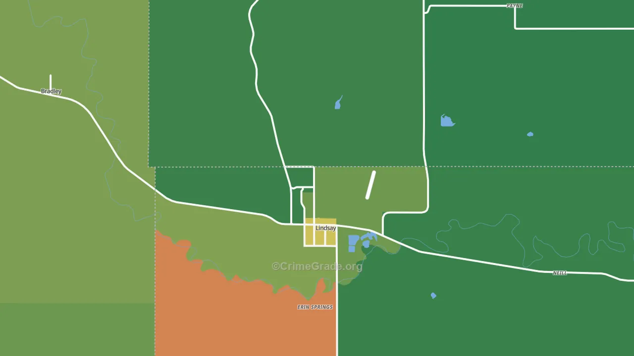 73052, OK Map of Vehicle Theft Rates