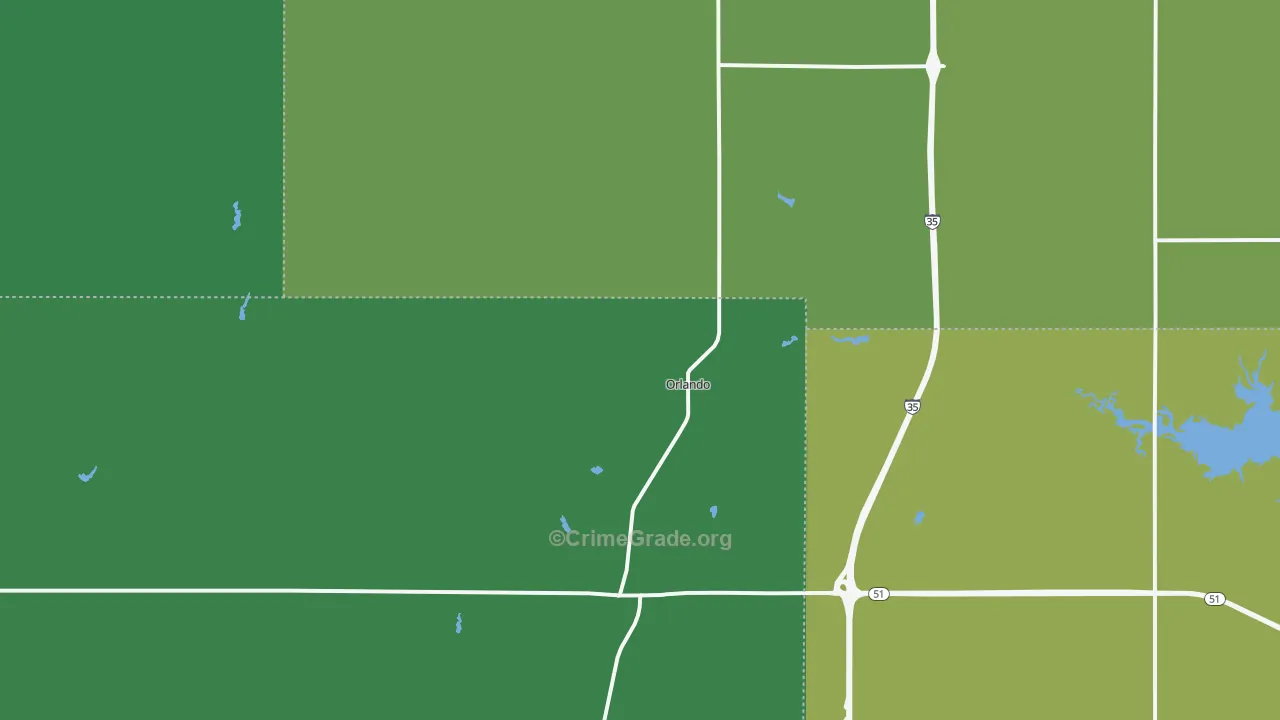 73073, OK Map of Vehicle Theft Rates