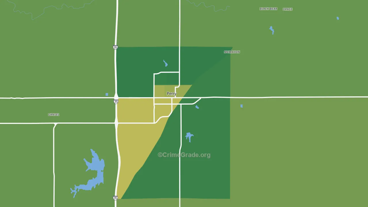 73077, OK Map of Vehicle Theft Rates
