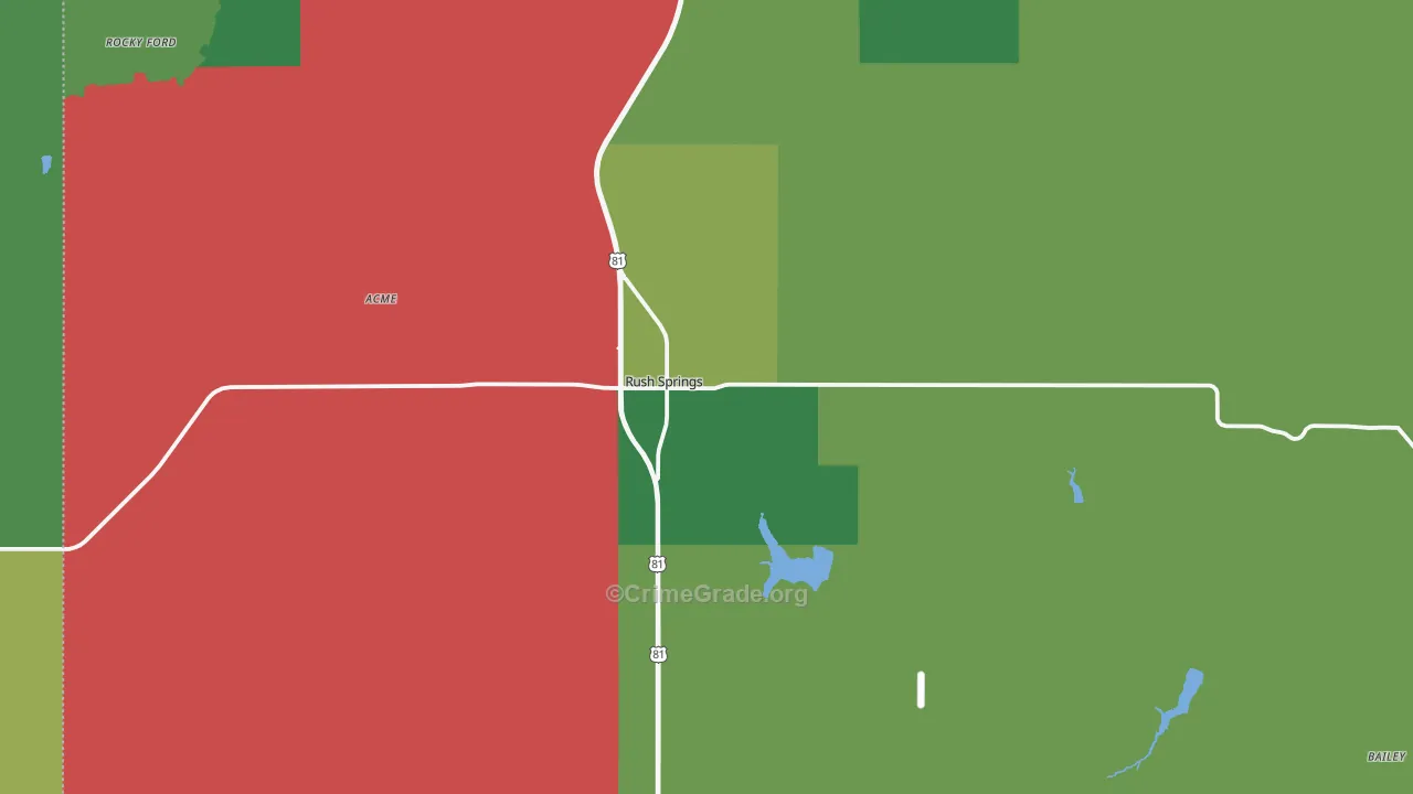 73082, OK Map of Vehicle Theft Rates