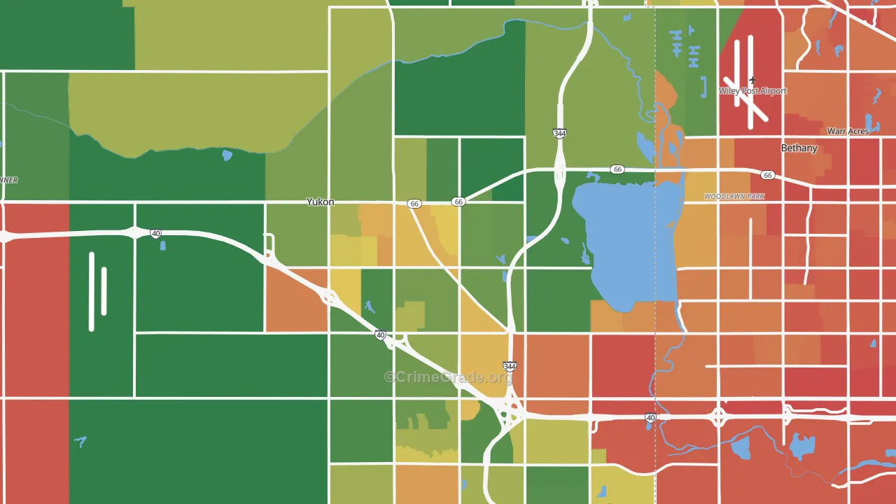 73099, OK Map of Vehicle Theft Rates