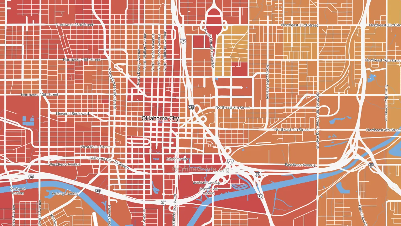 73104, OK Map of Vehicle Theft Rates