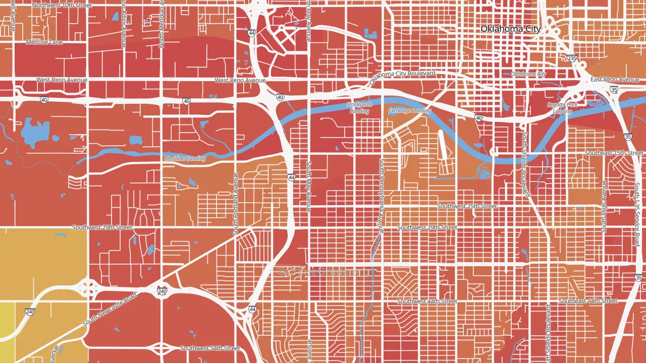 73108, OK Map of Vehicle Theft Rates