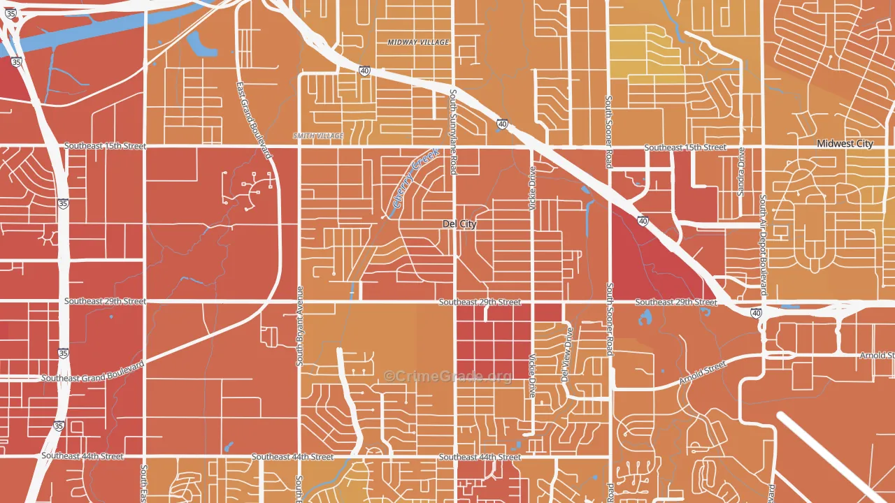 73115, OK Map of Vehicle Theft Rates