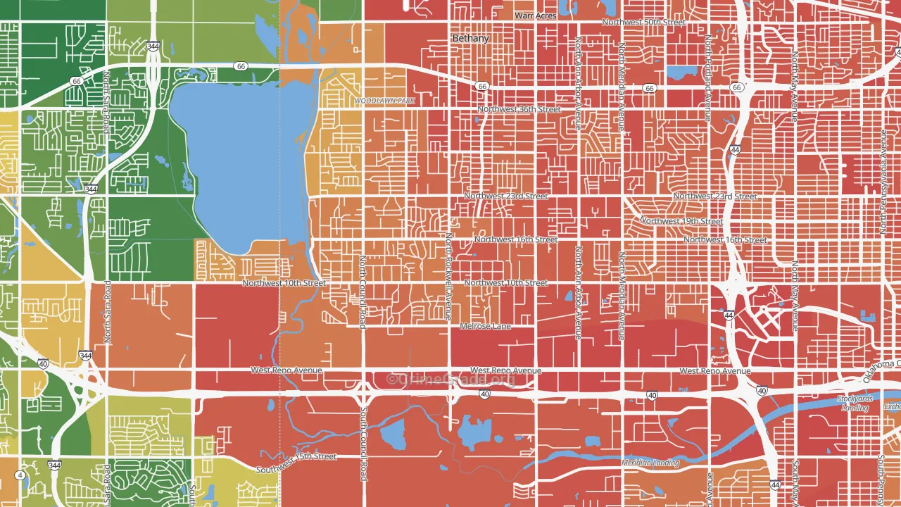 73127, OK Map of Vehicle Theft Rates