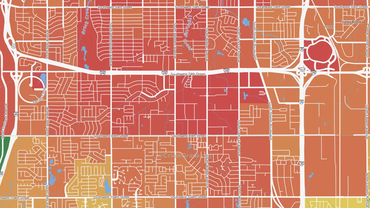 73139, OK Map of Vehicle Theft Rates