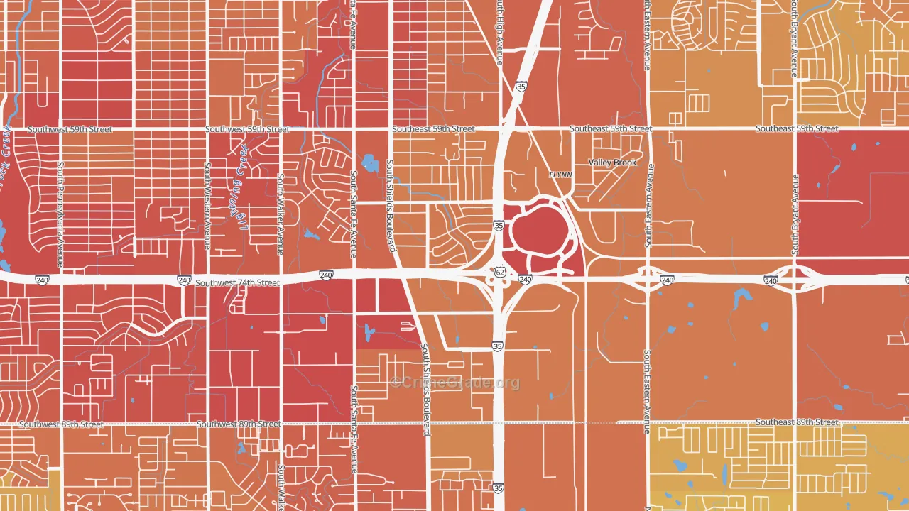 73149, OK Map of Vehicle Theft Rates