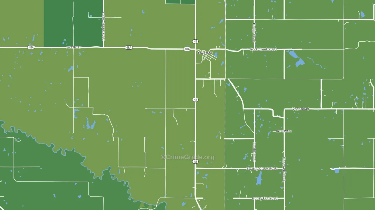 73432, OK Map of Vehicle Theft Rates