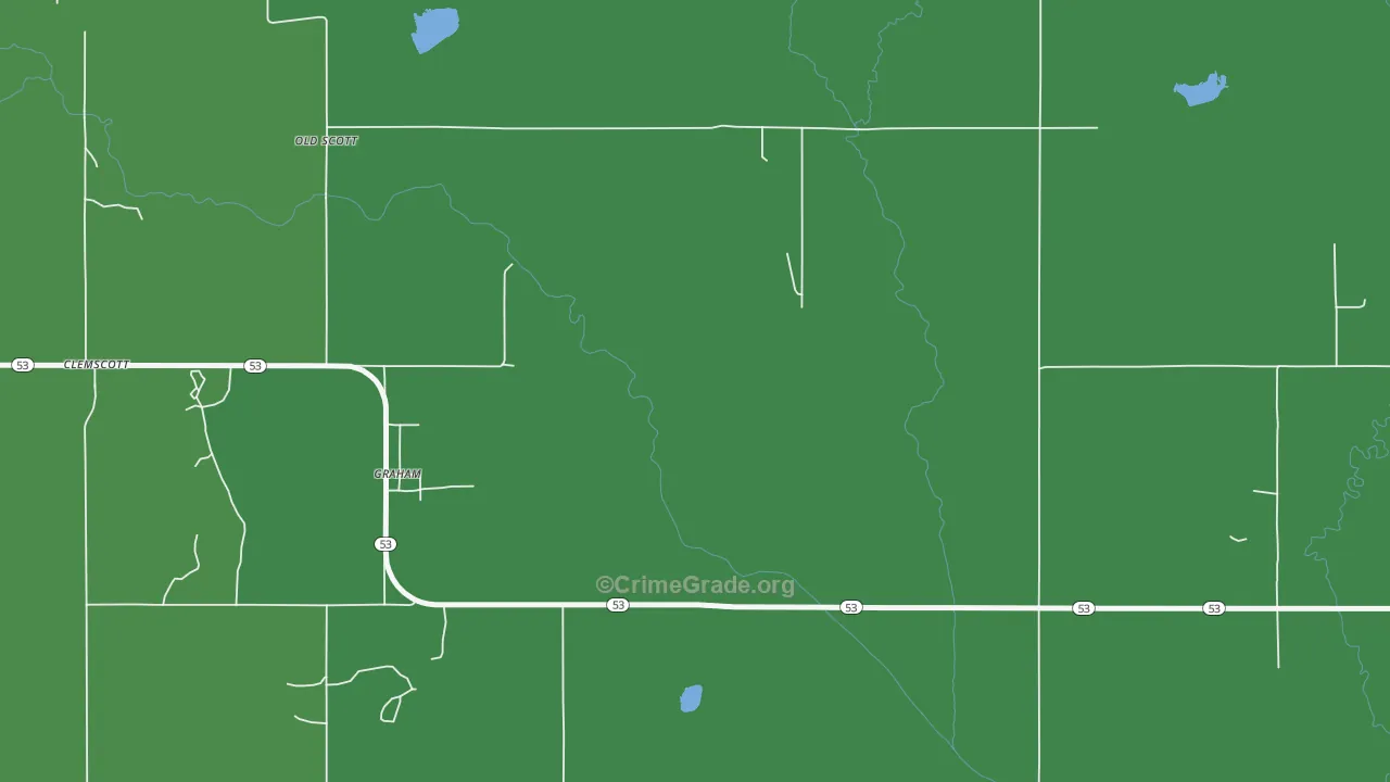 73437, OK Map of Vehicle Theft Rates