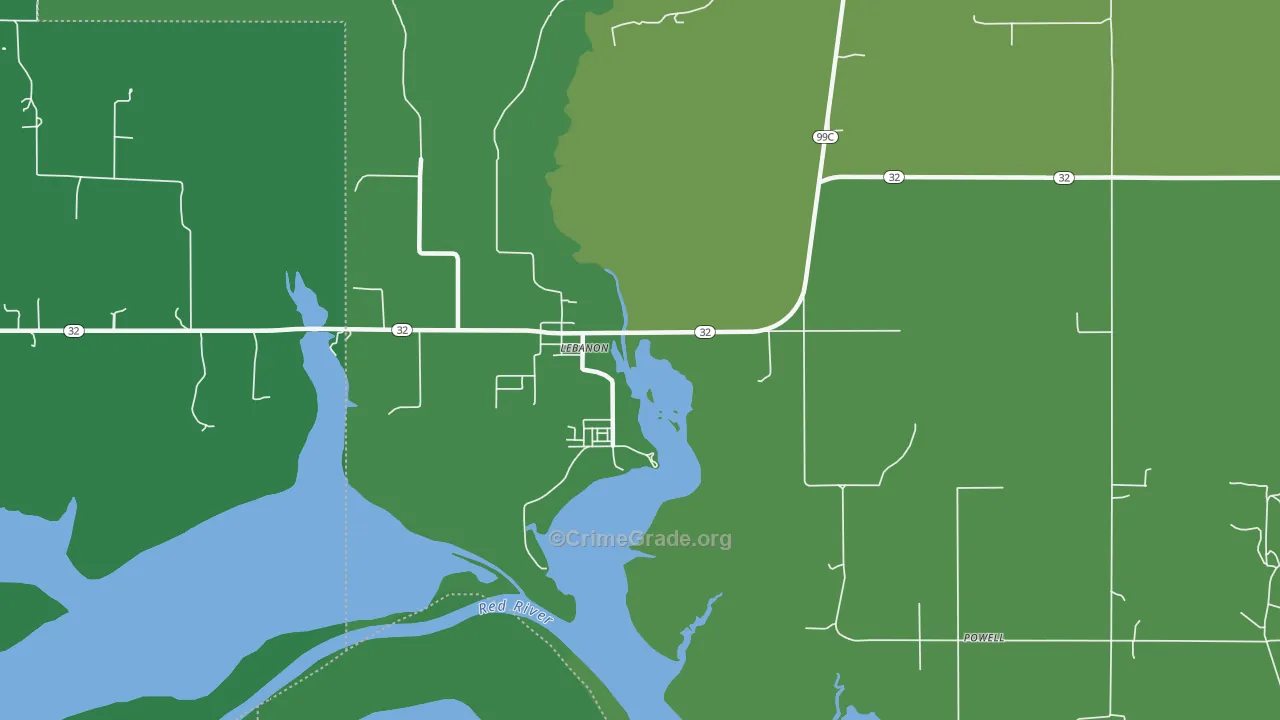 73440, OK Map of Vehicle Theft Rates