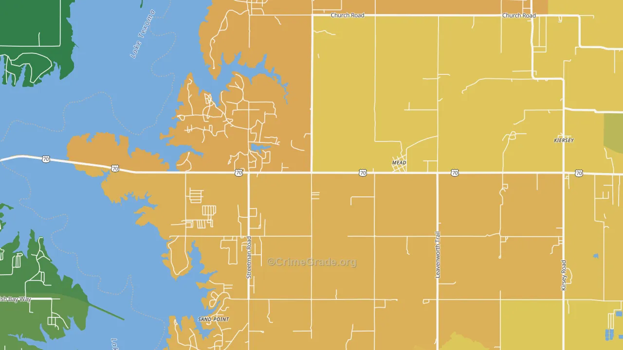 73449, OK Map of Vehicle Theft Rates