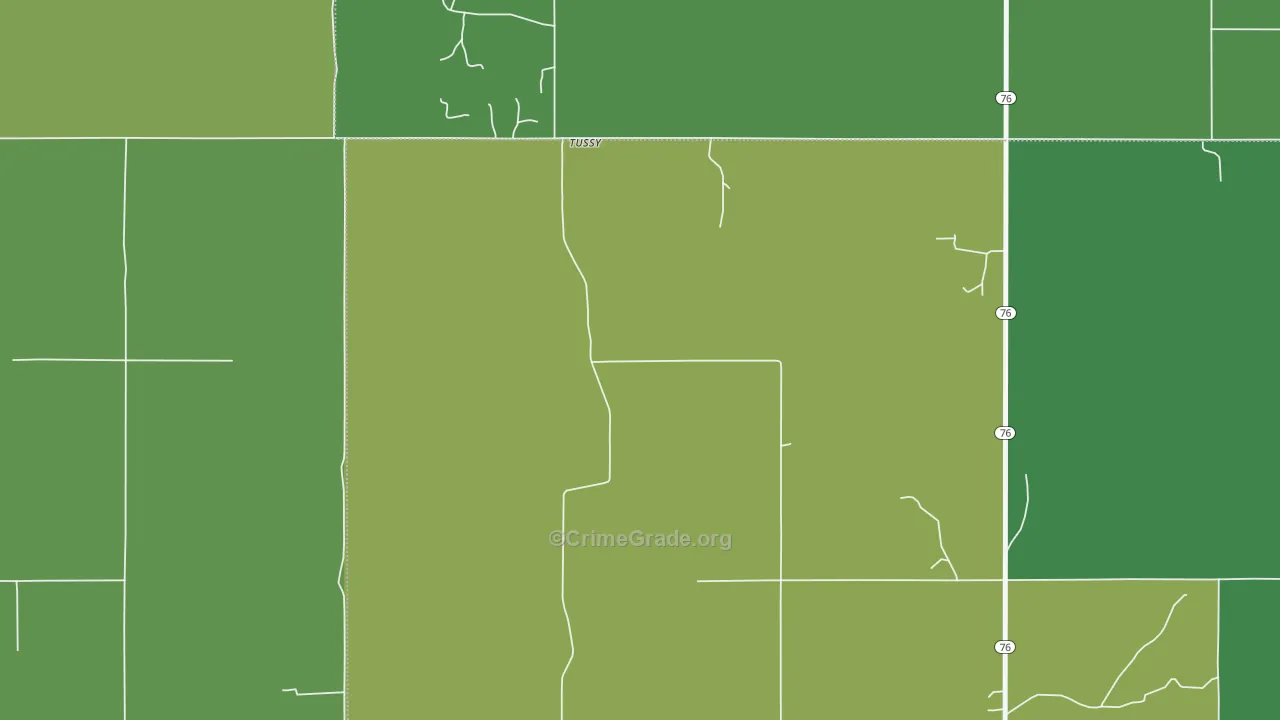 73488, OK Map of Vehicle Theft Rates