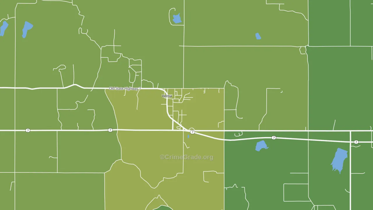73491, OK Map of Vehicle Theft Rates