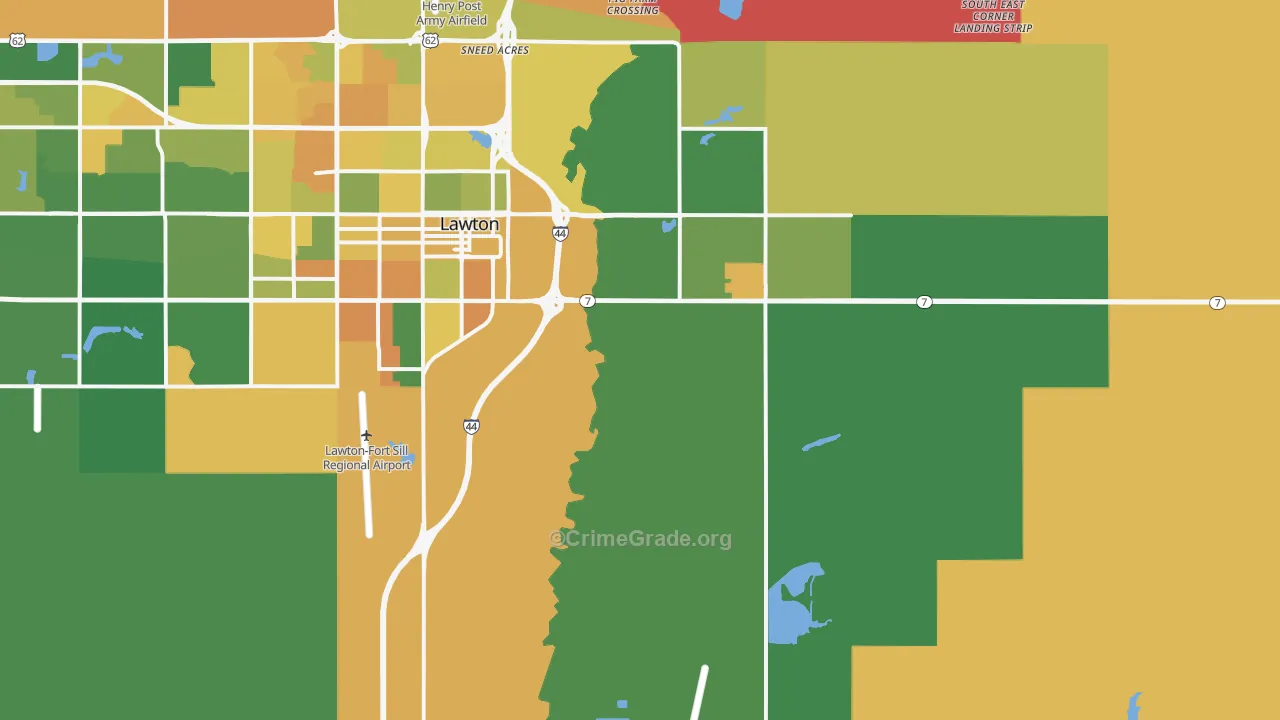 73501, OK Map of Vehicle Theft Rates