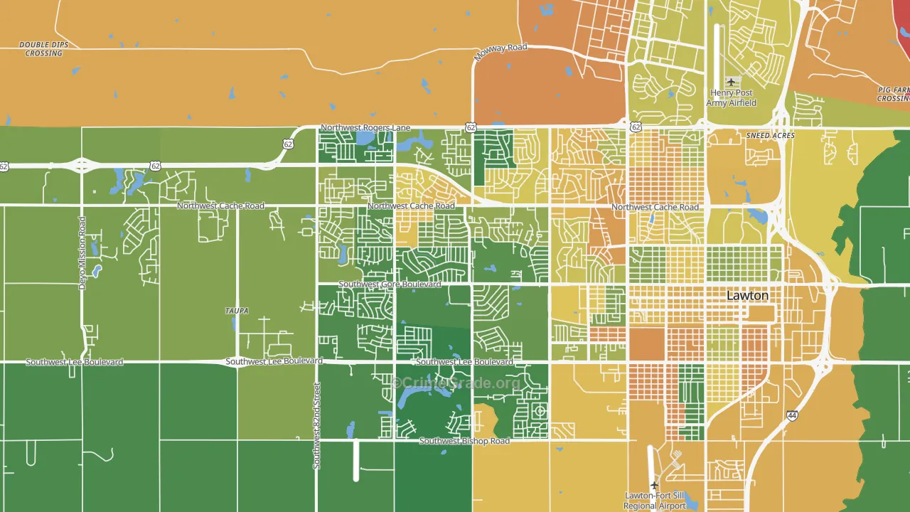 73505, OK Map of Vehicle Theft Rates
