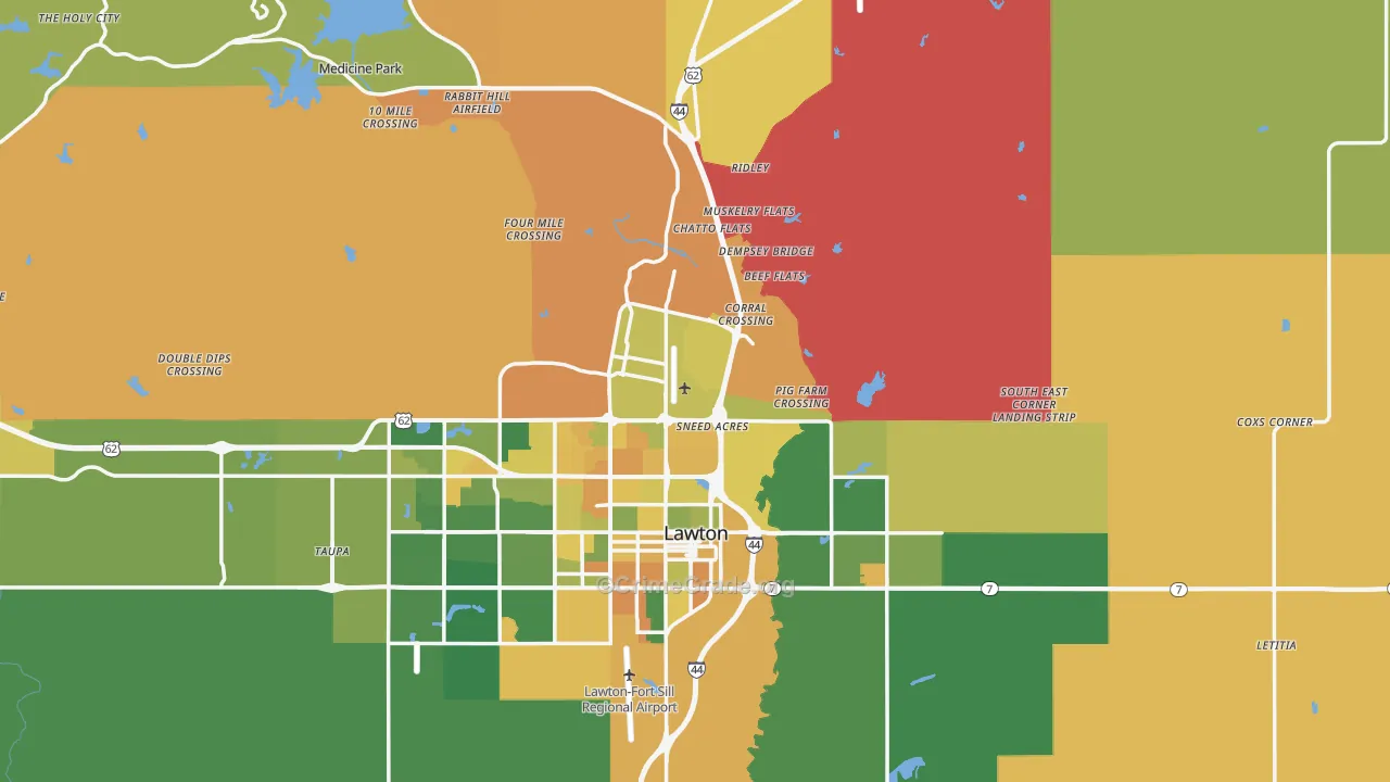 73507, OK Map of Vehicle Theft Rates