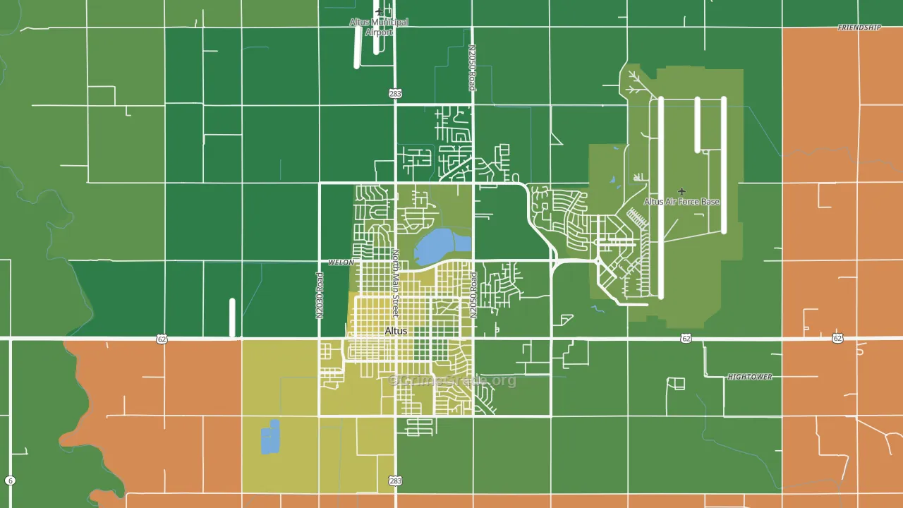 73521, OK Map of Vehicle Theft Rates