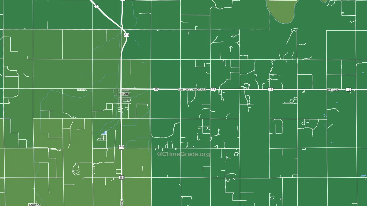 73526, OK Map of Vehicle Theft Rates