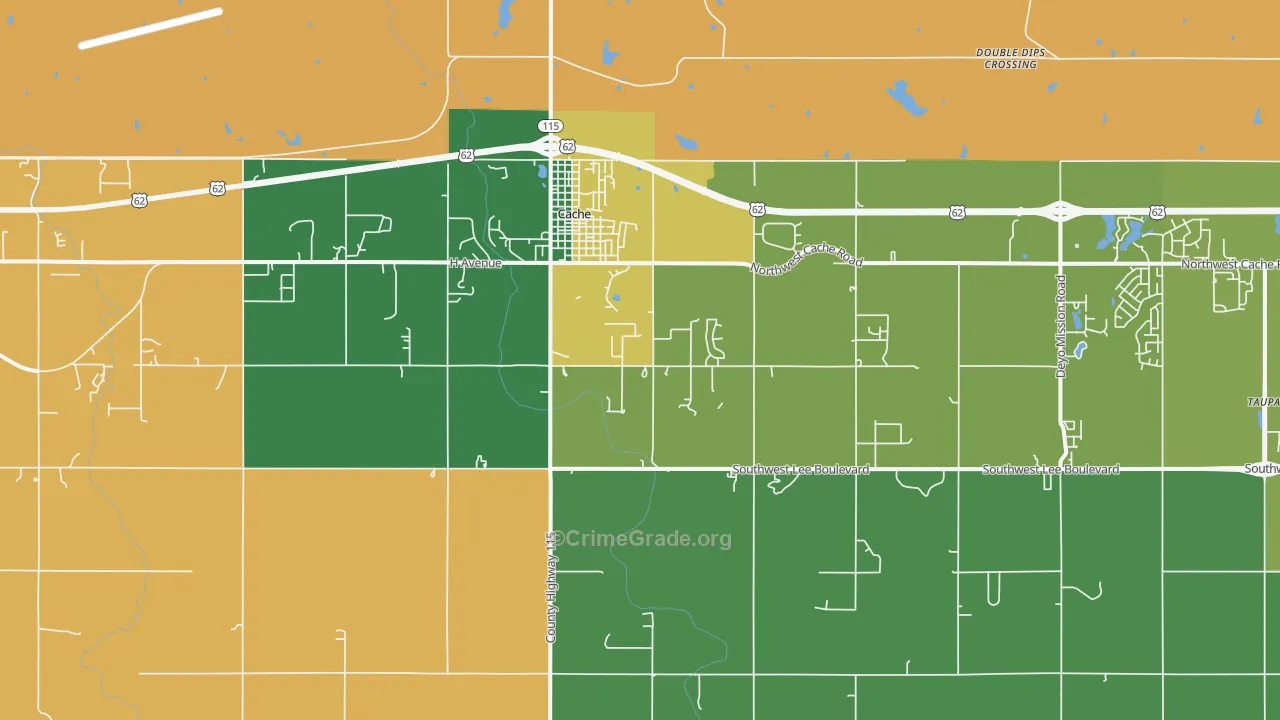 73527, OK Map of Vehicle Theft Rates