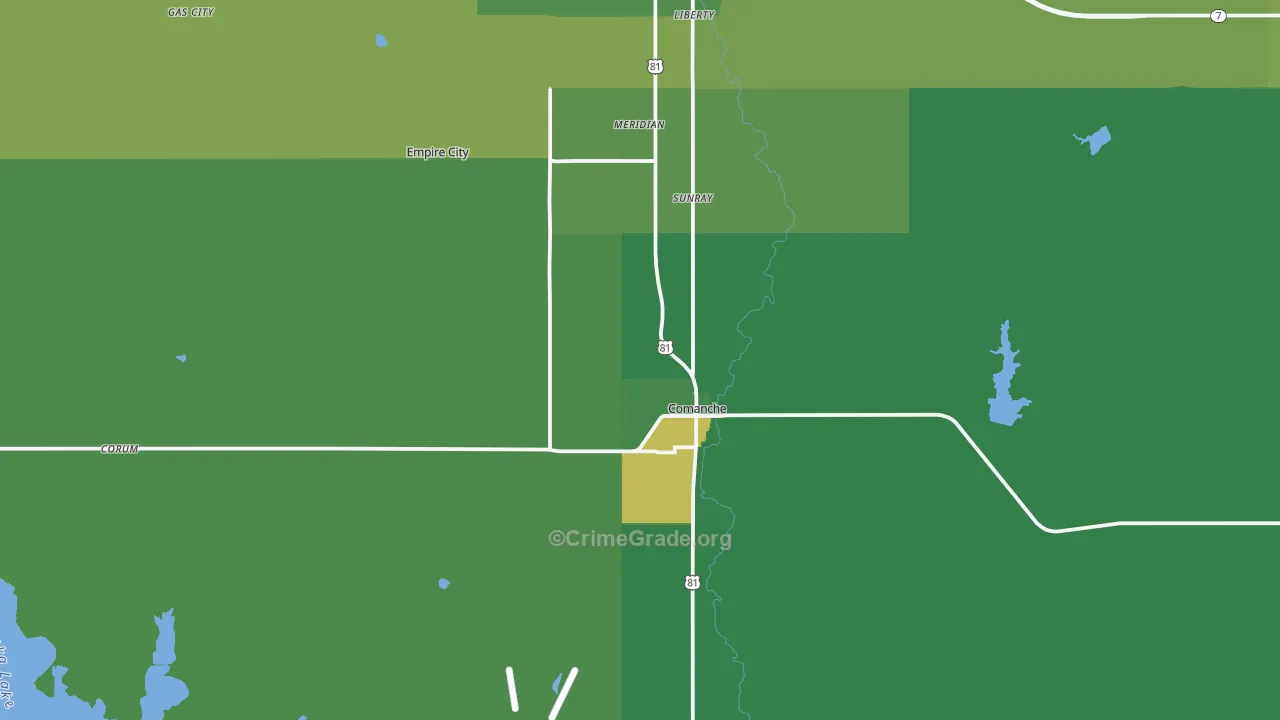 73529, OK Map of Vehicle Theft Rates