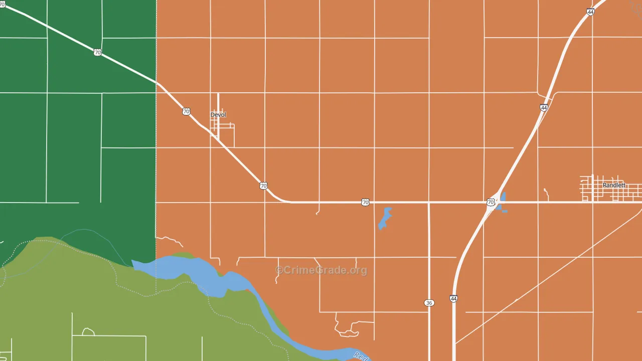 73531, OK Map of Vehicle Theft Rates