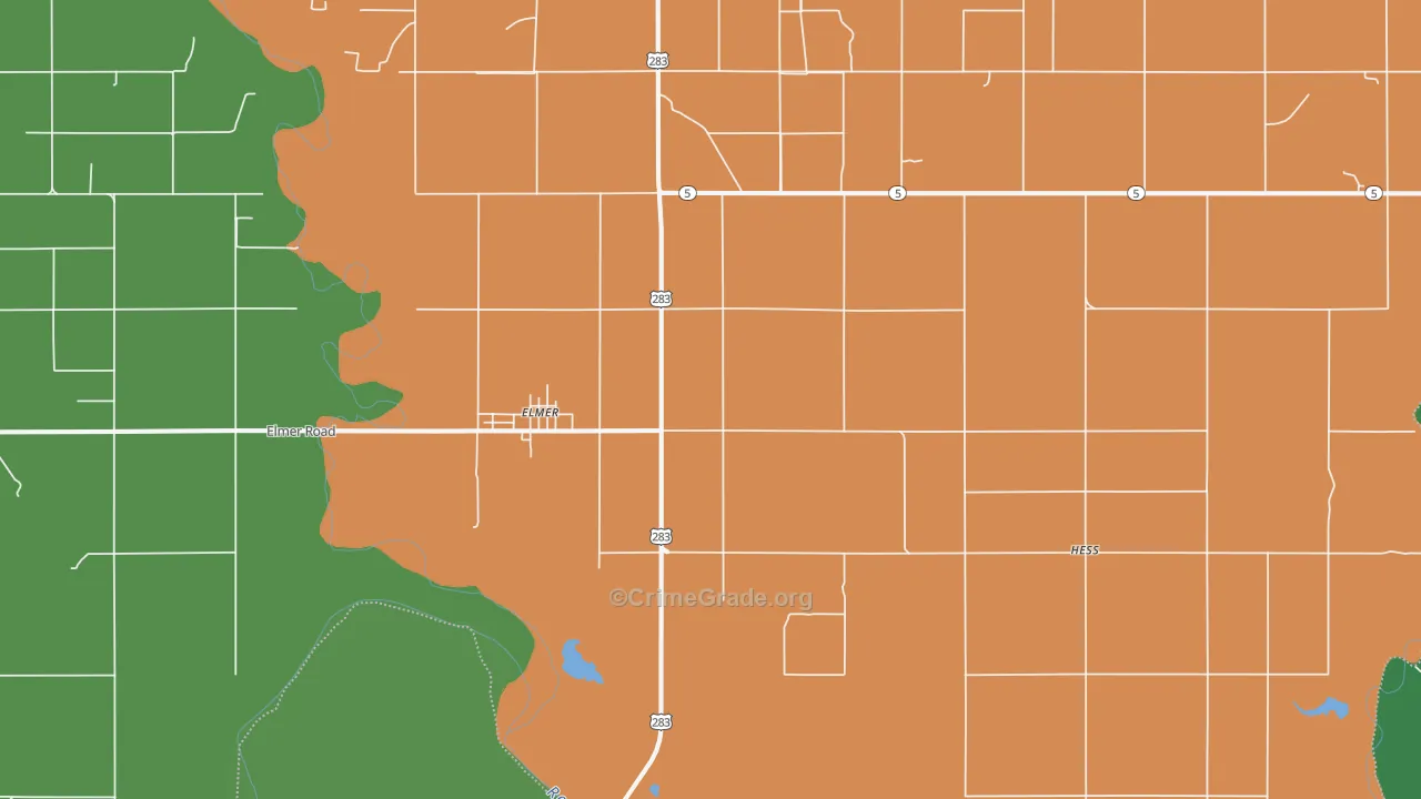 73539, OK Map of Vehicle Theft Rates