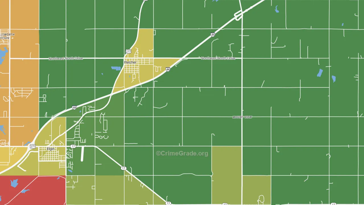 73541, OK Map of Vehicle Theft Rates