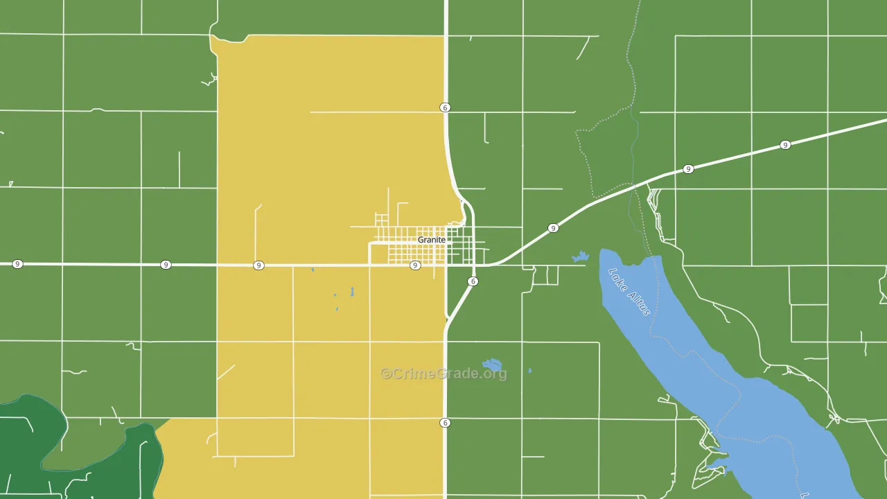 73547, OK Map of Vehicle Theft Rates