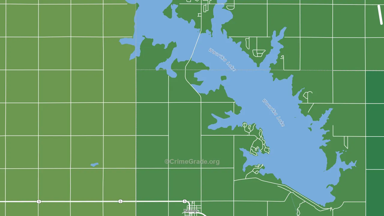 73548, OK Map of Vehicle Theft Rates