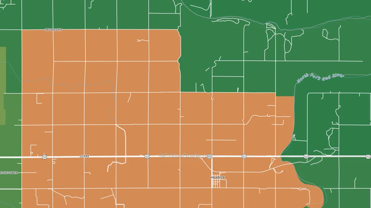 73549, OK Map of Vehicle Theft Rates
