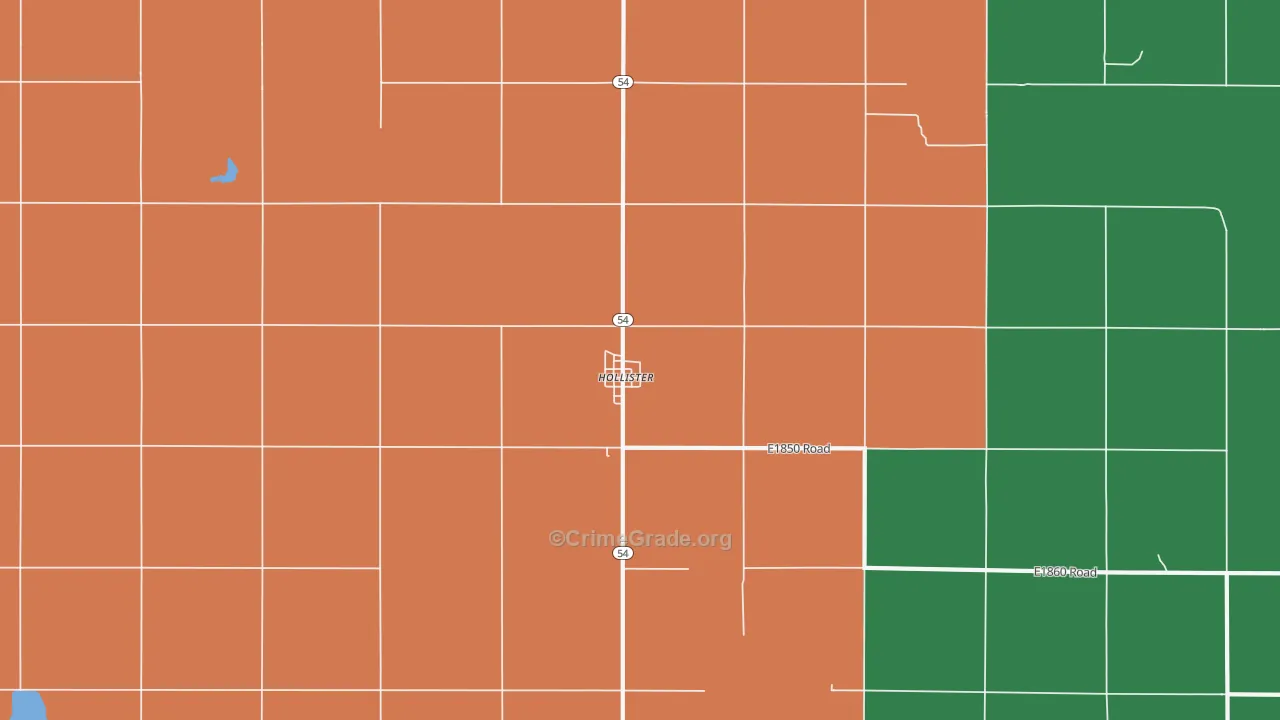 73551, OK Map of Vehicle Theft Rates