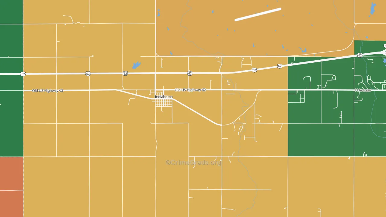 73552, OK Map of Vehicle Theft Rates