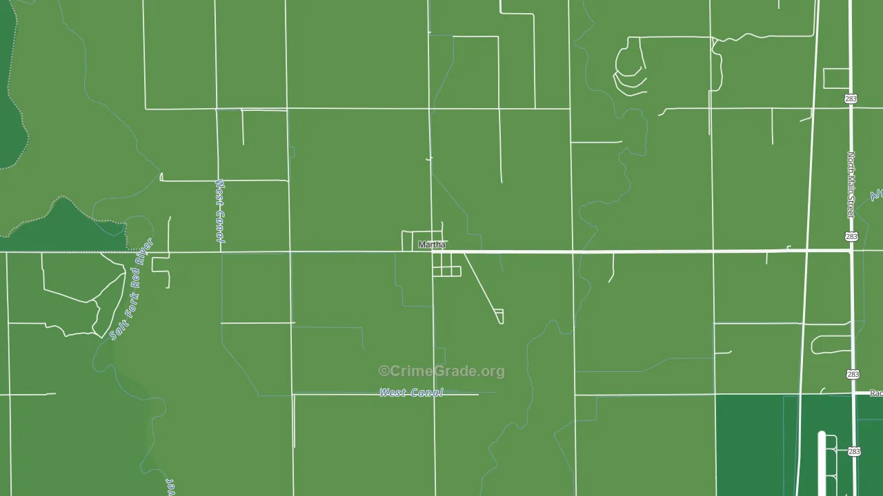 73556, OK Map of Vehicle Theft Rates