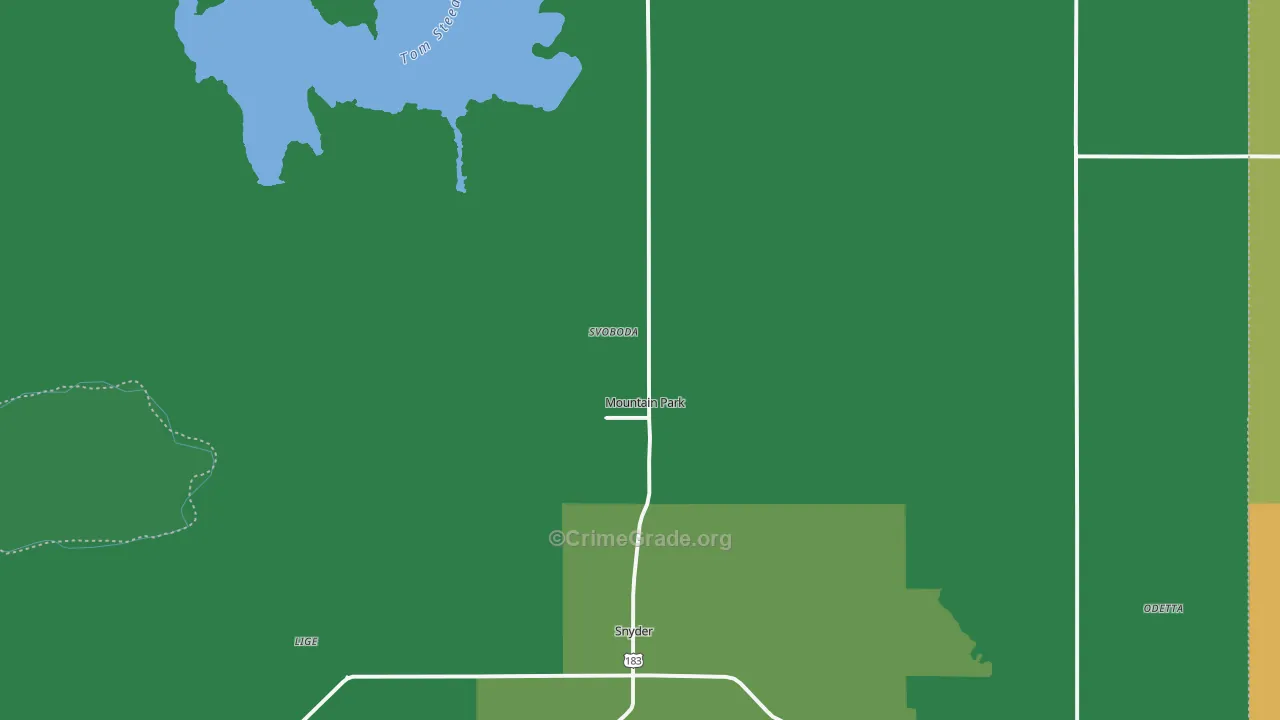 73559, OK Map of Vehicle Theft Rates