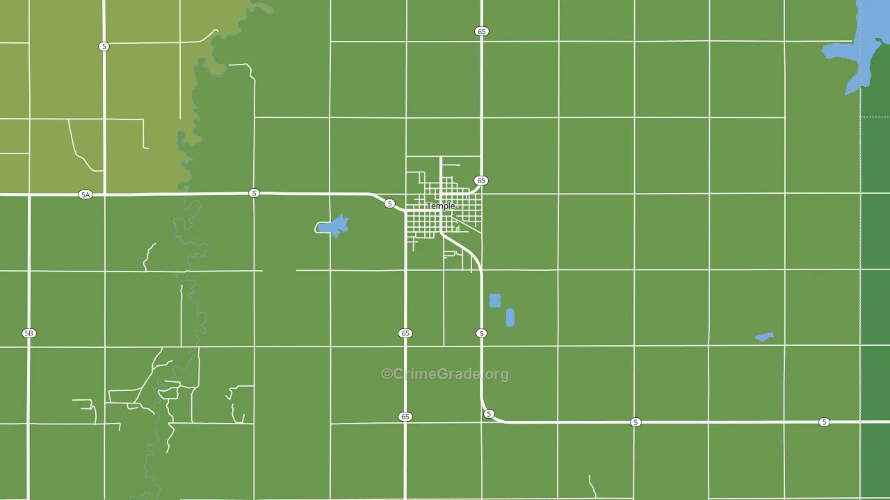 73568, OK Map of Vehicle Theft Rates