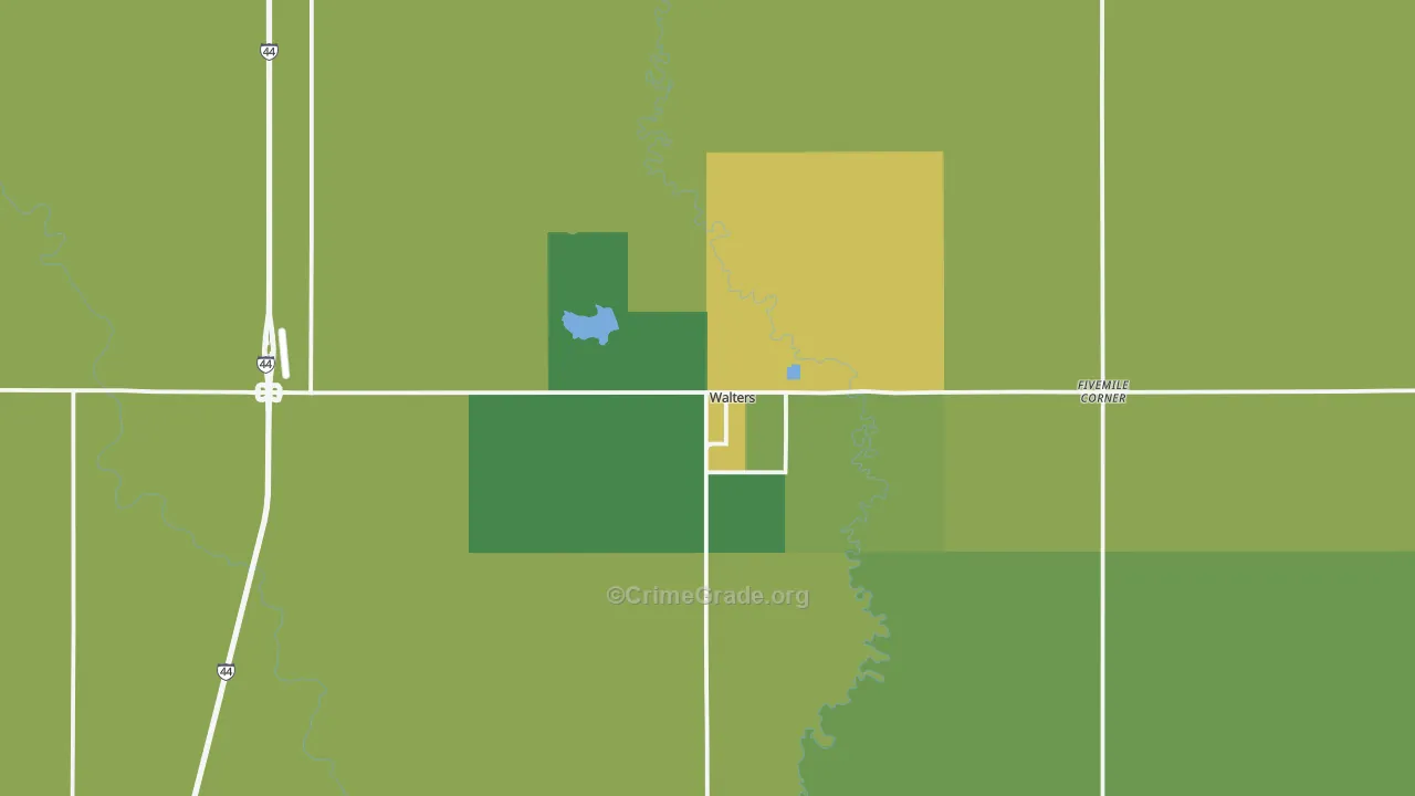 73572, OK Map of Vehicle Theft Rates
