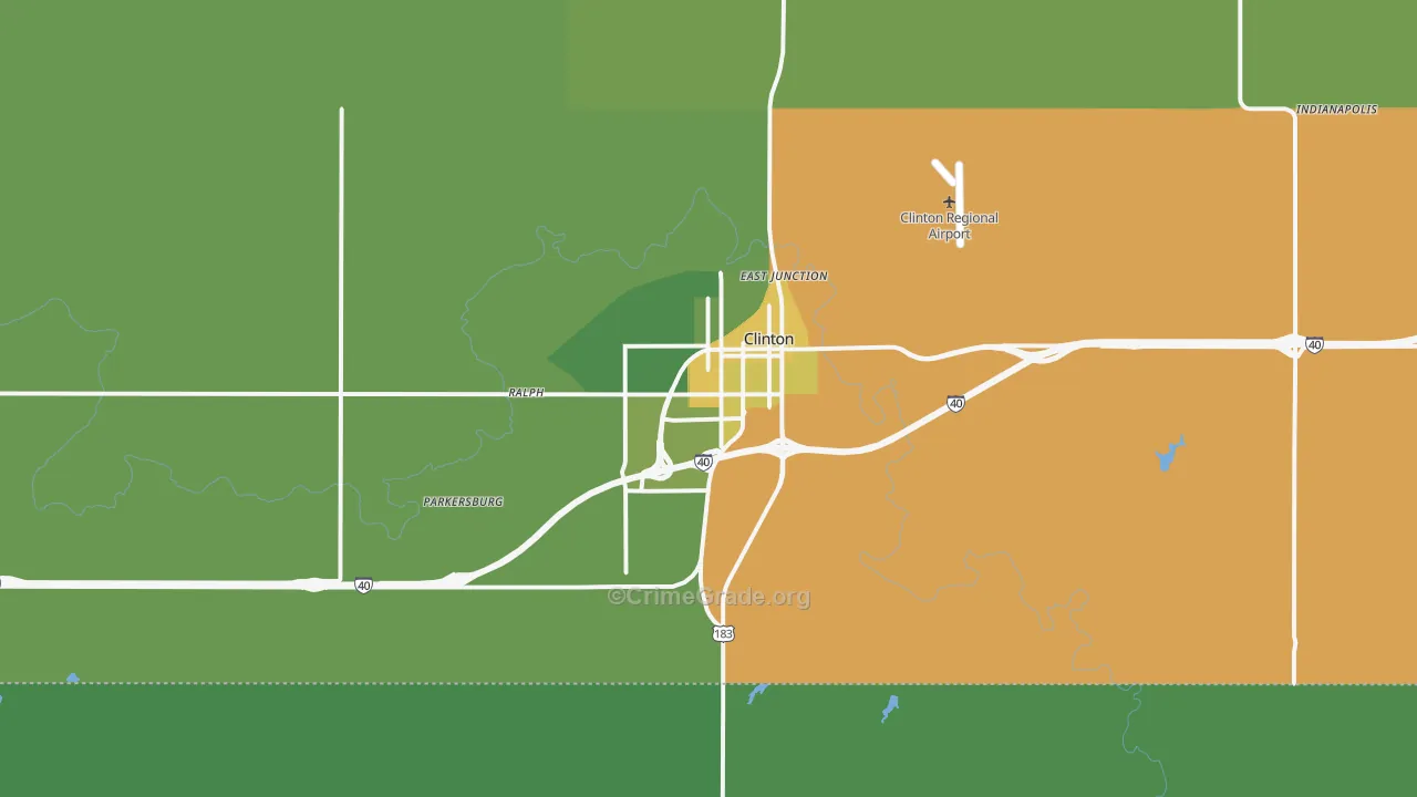 73601, OK Map of Vehicle Theft Rates