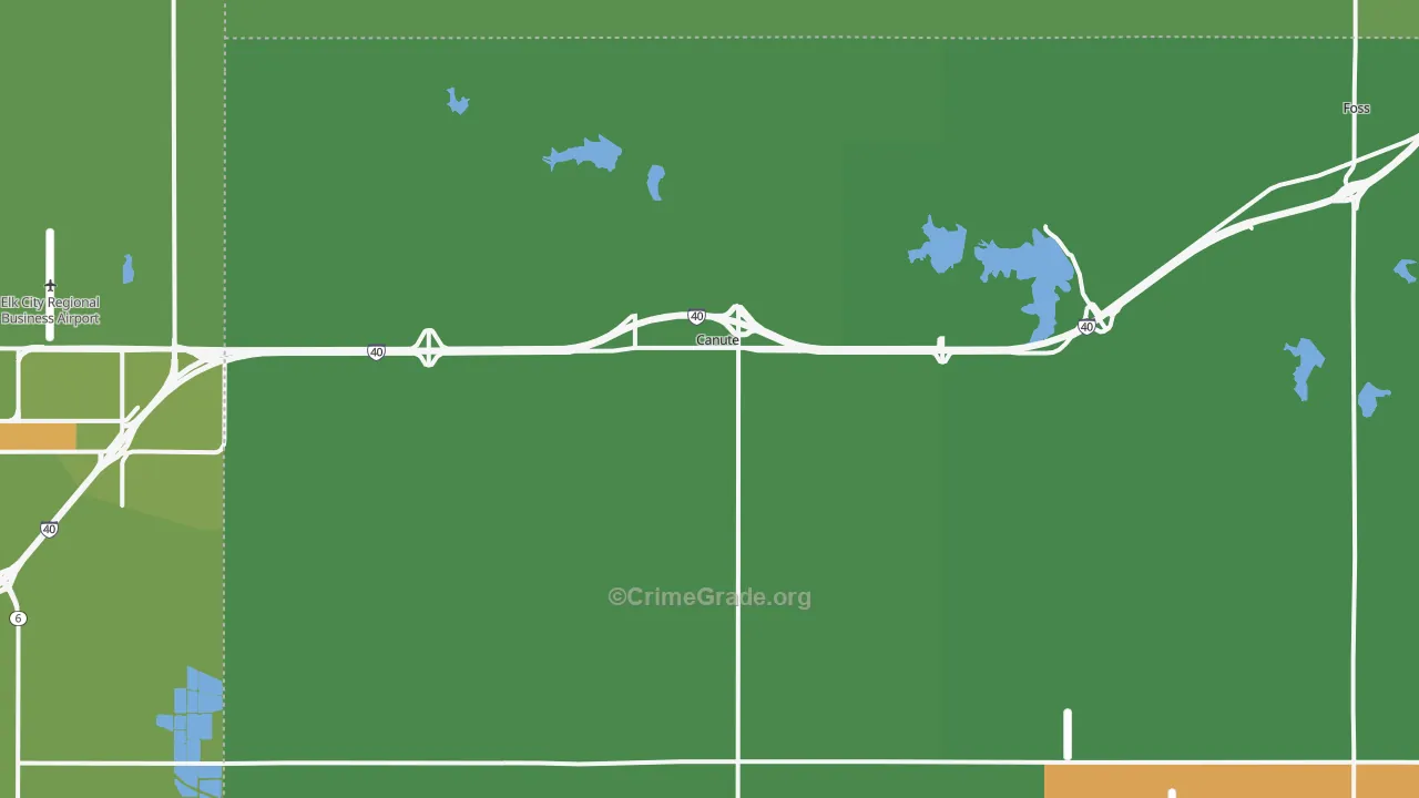 73626, OK Map of Vehicle Theft Rates