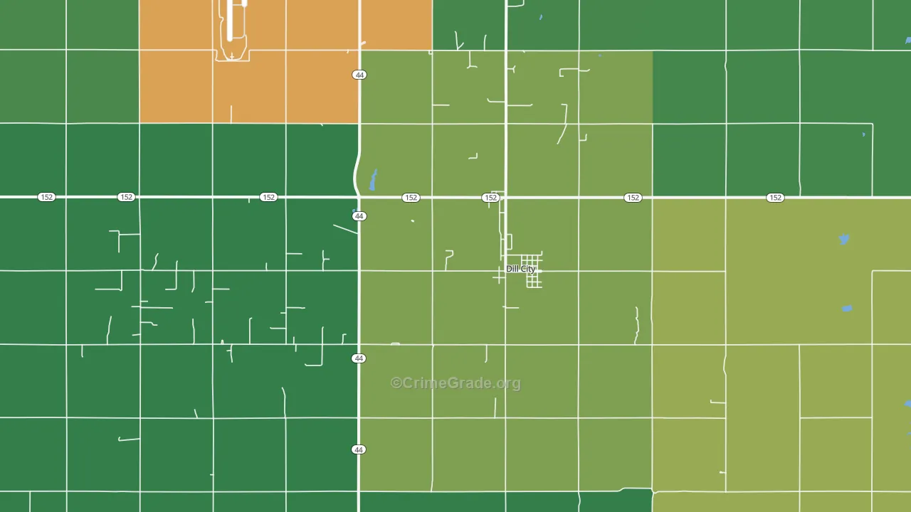 73641, OK Map of Vehicle Theft Rates