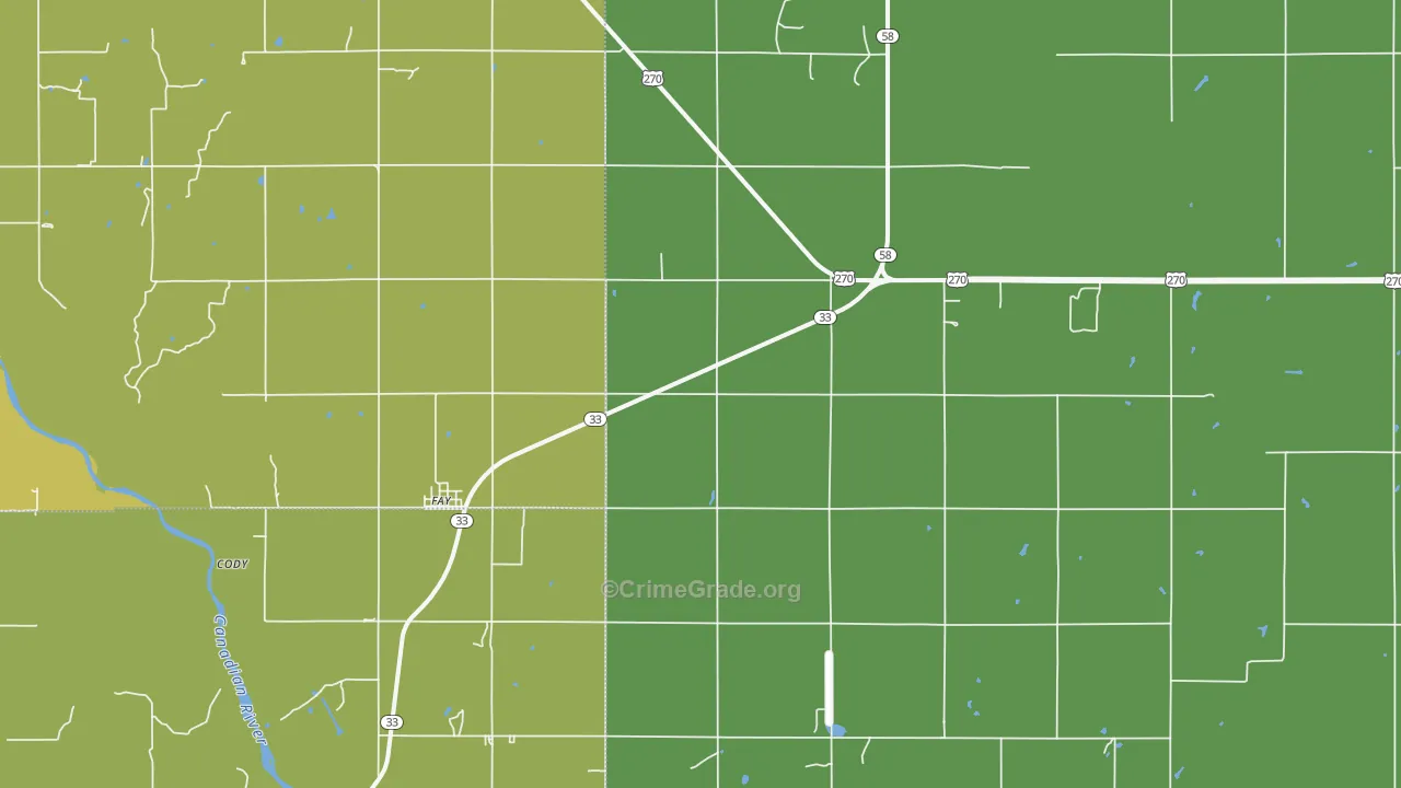 73646, OK Map of Vehicle Theft Rates