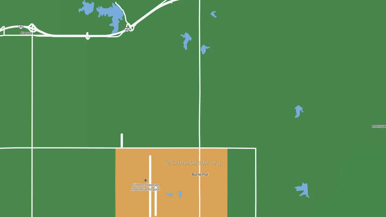 73647, OK Map of Vehicle Theft Rates