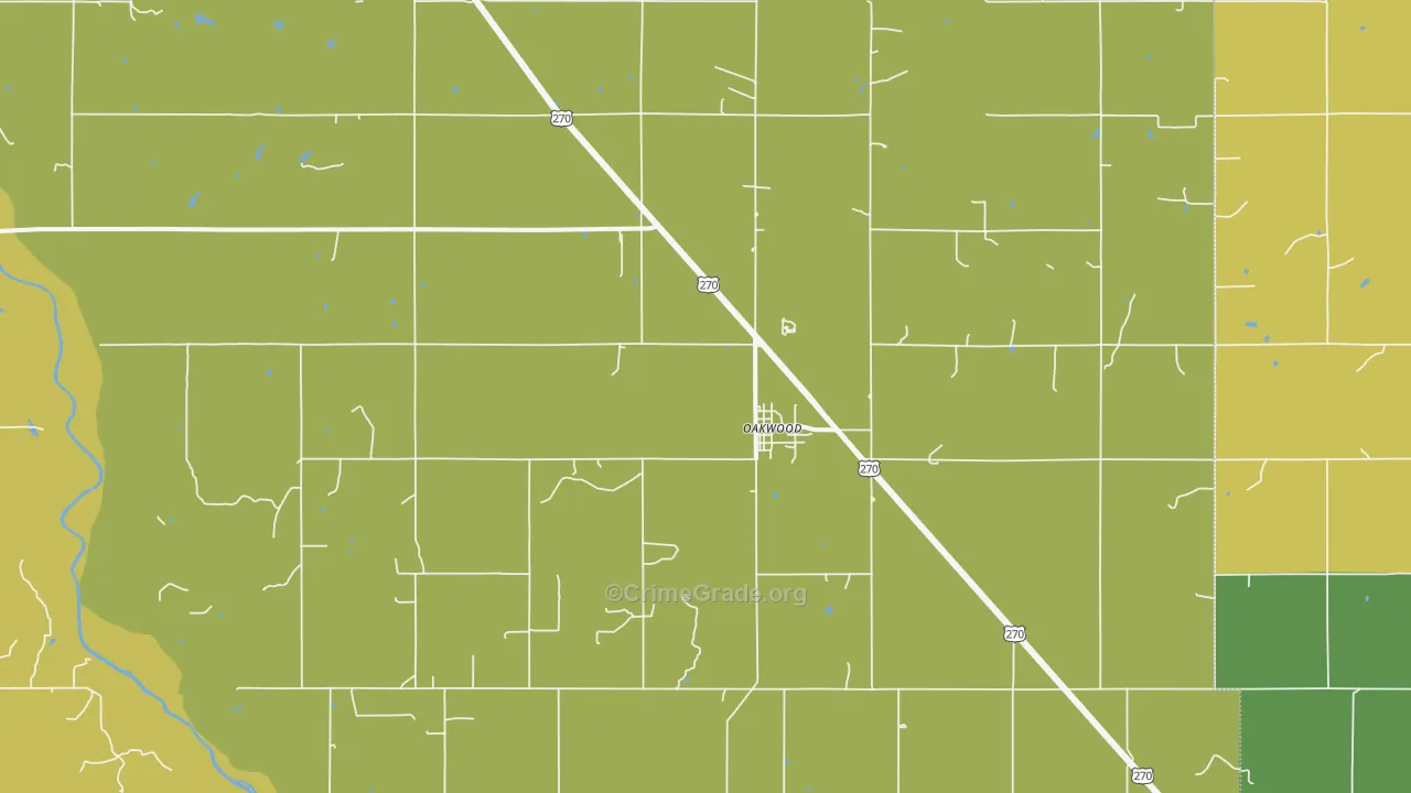 73658, OK Map of Vehicle Theft Rates